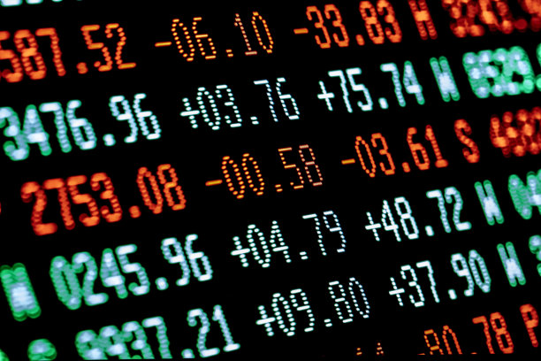 股票市场图表交易板素材图片