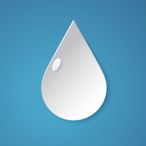 水滴设计在纸艺术风格。图片下载