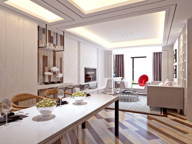 3d渲染现代客厅图片下载