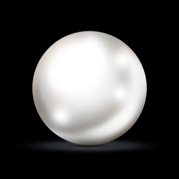 黑色背景上的珍珠图片下载
