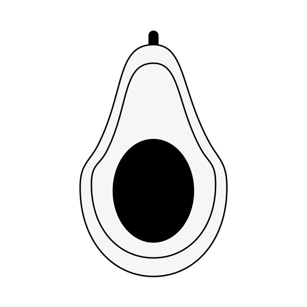 鳄梨切一半图片下载