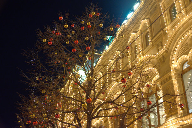 莫斯科市中心的圣诞节图片下载