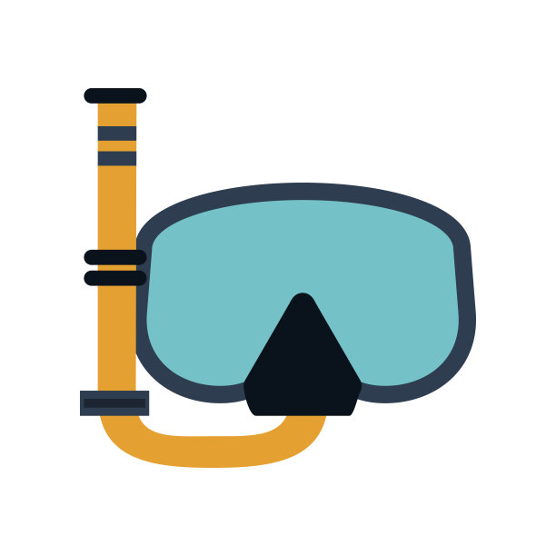 潜水镜孤立图片下载