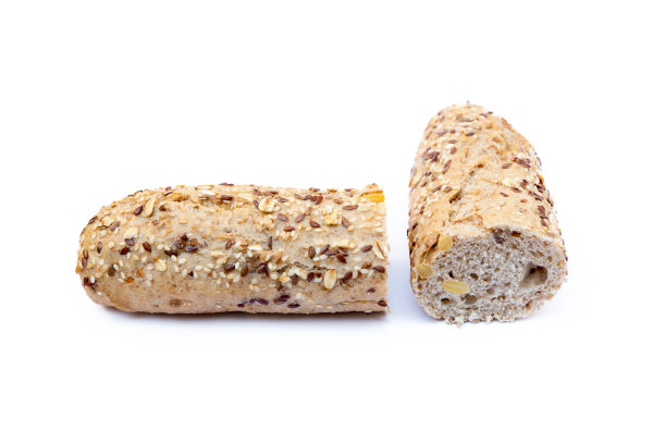全麦面包孤立的白色背景图片下载