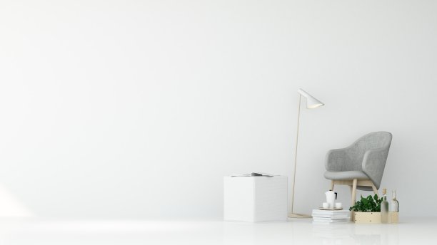 室内酒店放松空间3d渲染和白色背景图片下载