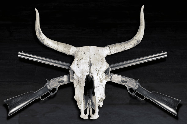 西部牛仔步枪。图片下载