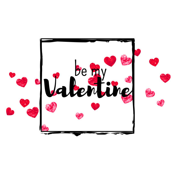 情人节背景与黄金闪闪的心。2月14日一天。矢量纸屑情人节背景模板。垃圾手工绘制纹理。图片下载