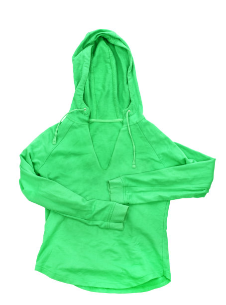 绿色套头衫孤立在白色的背景图片下载