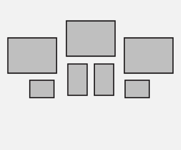 空白的相框固定在墙上。现代室内矢量插图设计图片下载