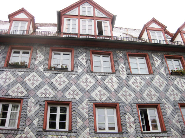 典型的巴伐利亚房子，弗斯，德国图片下载