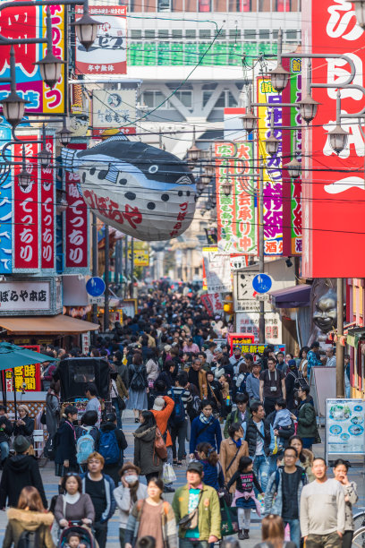 大阪的新世道区。图片下载