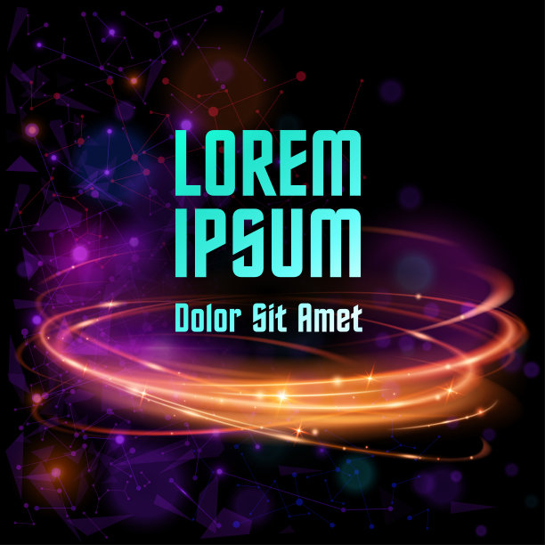 抽象彩色海报模板图片下载