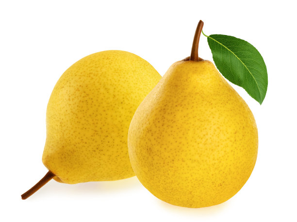梨子孤立在白色背景上图片下载