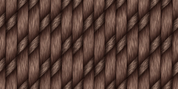 棕色交叉编织纹理。柳条藤背景面。3D渲染。3D插图。图片下载