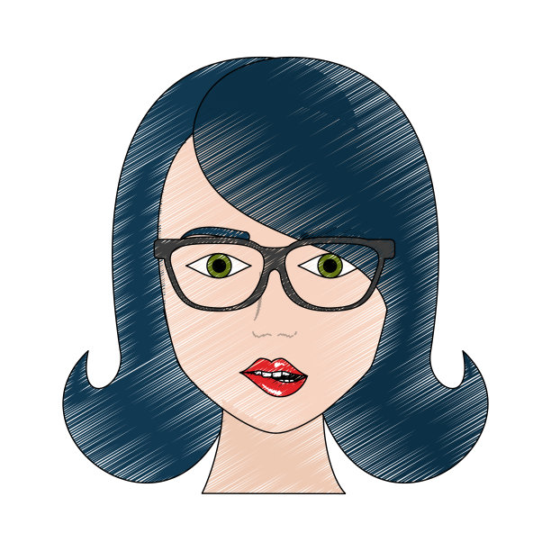 性感女人脸卡通图片下载