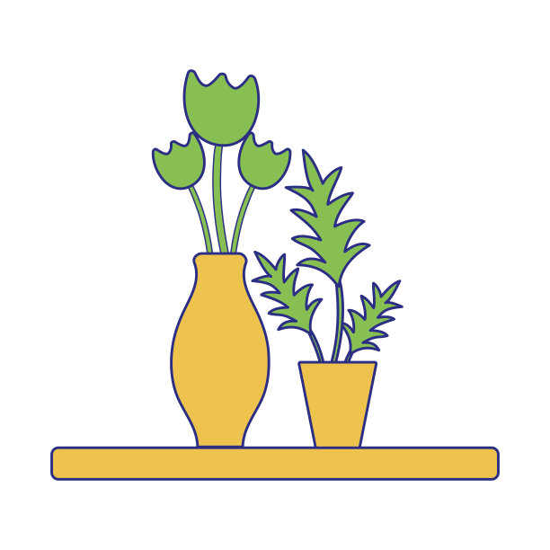 全彩色木架，里面有鲜花和植物图片下载