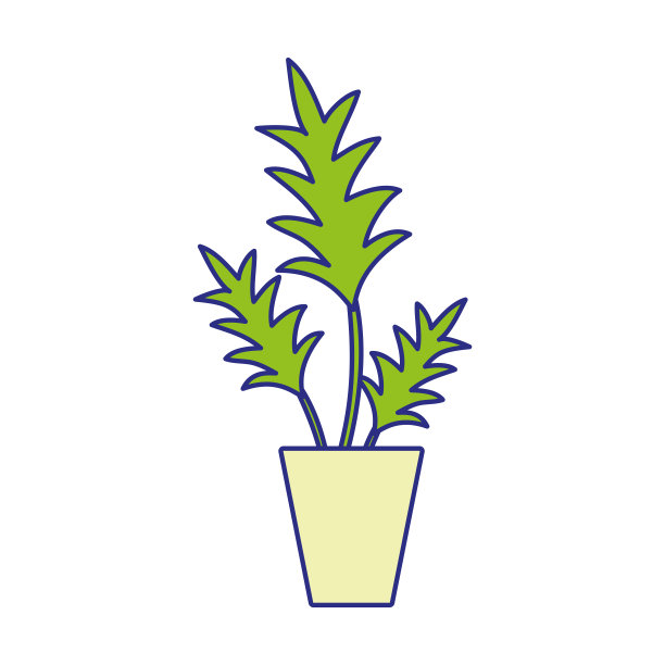 全彩自然植物，叶内花盆图片下载