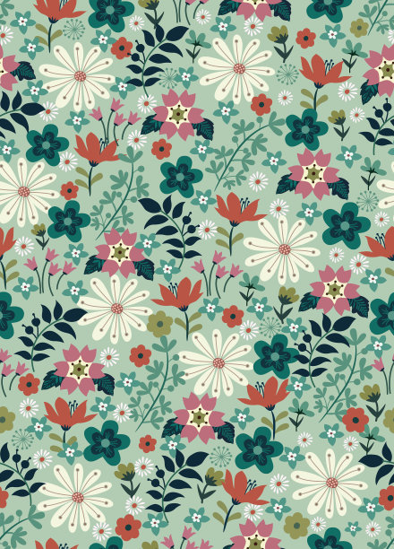 花无缝图案。图片下载