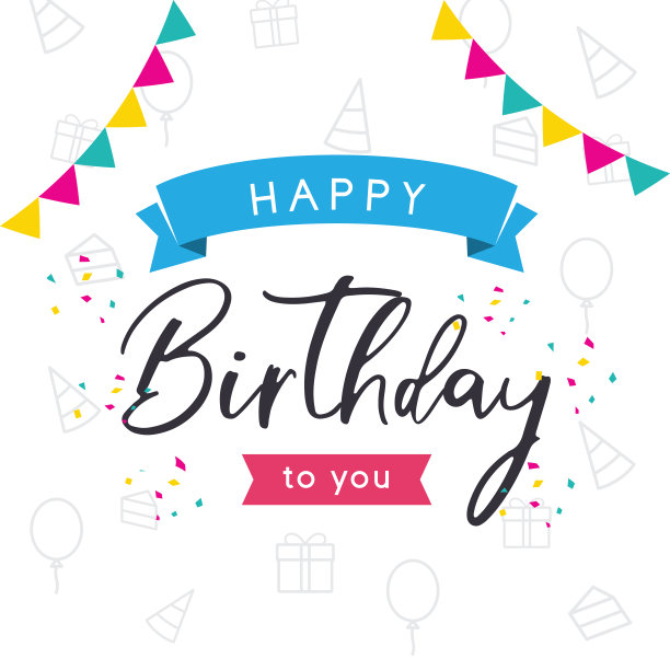 生日快乐，排版设计图片下载