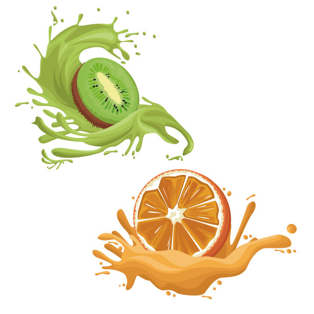 奇异果和橙汁图片下载