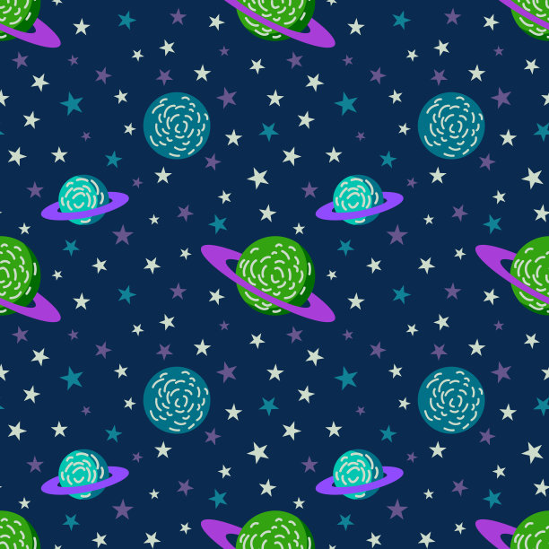 无缝空间格局背景。矢量插图星系背景图片下载