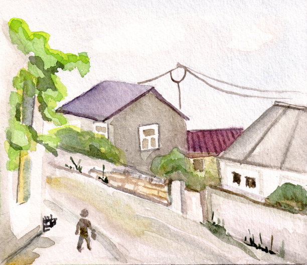 巴统的狭窄街道图片下载