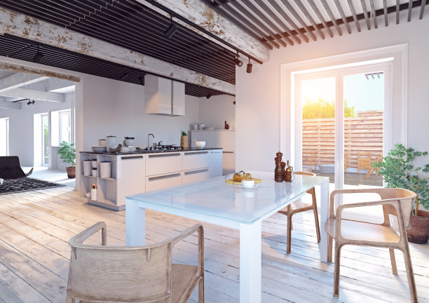 现代厨房内部。图片下载