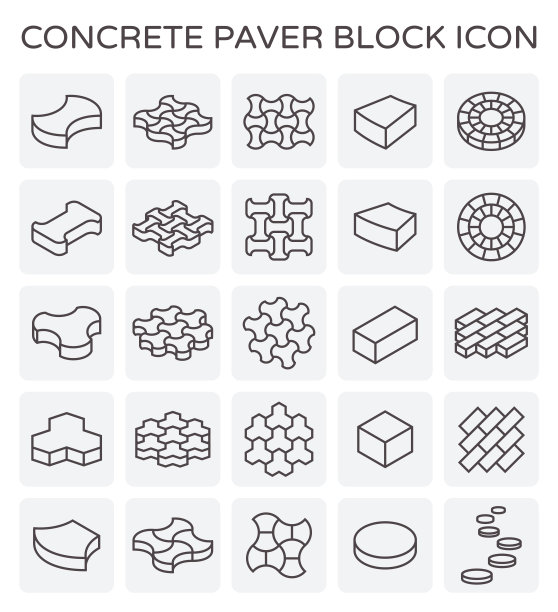 摊铺机块图标图片下载