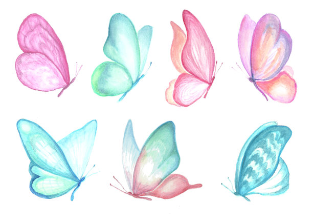 水彩画的蝴蝶图片下载