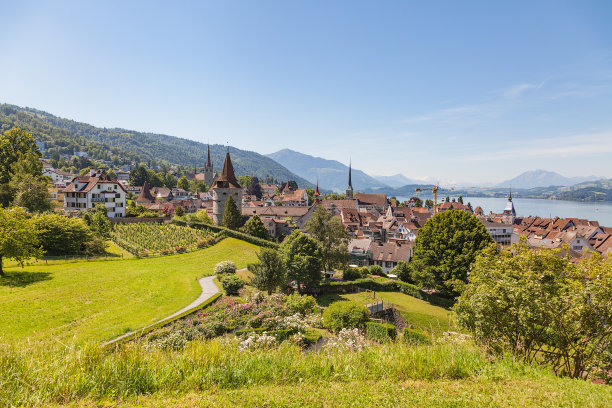 瑞士楚格市的景色图片下载