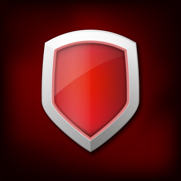 防护盾概念与旗帜。保护和可靠的象征。矢量图图片下载
