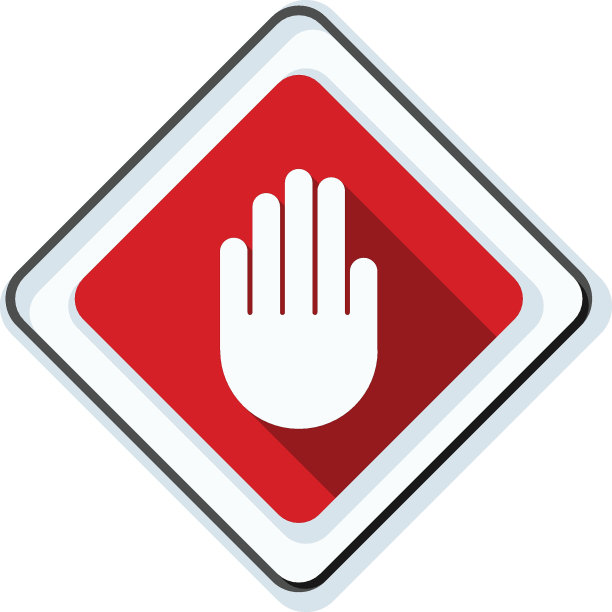 手挡ADS标志插图图片下载