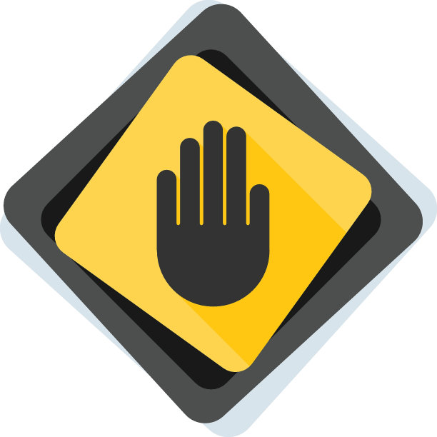 手挡ADS标志插图图片下载