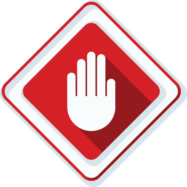 手挡ADS标志插图图片下载