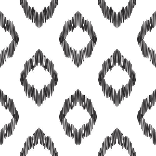 伊卡特无缝模式。时尚壁纸。素材图片