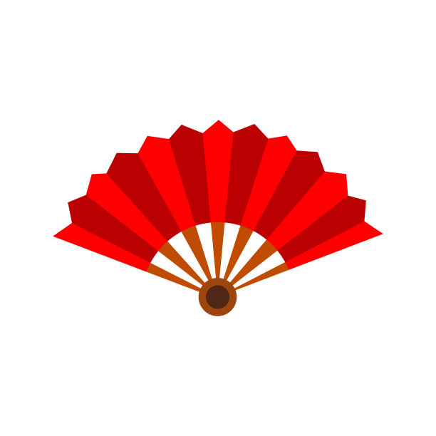纸手扇矢量插图图形图片下载