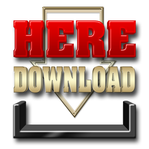 股票插图-这里下载标志，3D插图，孤立的白色背景。图片下载