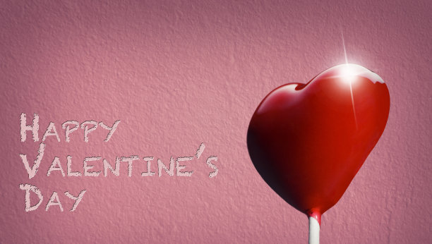 情人节的心形棒棒糖图片下载