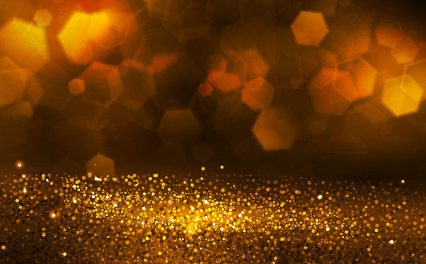 闪光的复古灯光背景。散焦。图片下载