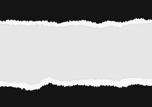 水平矩形背景与撕裂的纸边缘。受损的黑色表。图片下载