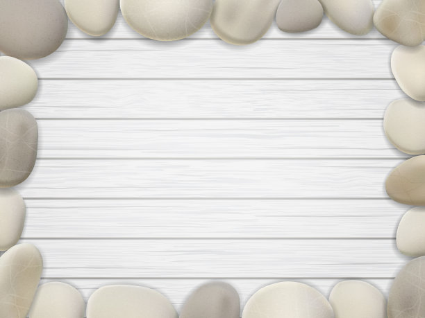 卵石框架木质背景图片下载