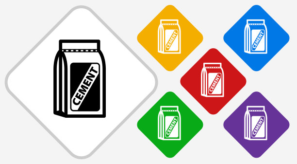 水泥彩色钻石矢量图标图片下载