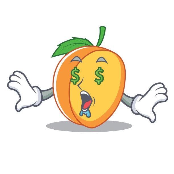 钱眼杏子卡通造型吉祥物图片下载