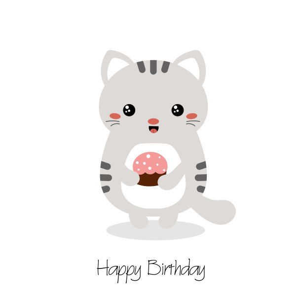 可爱猫咪插画图片下载