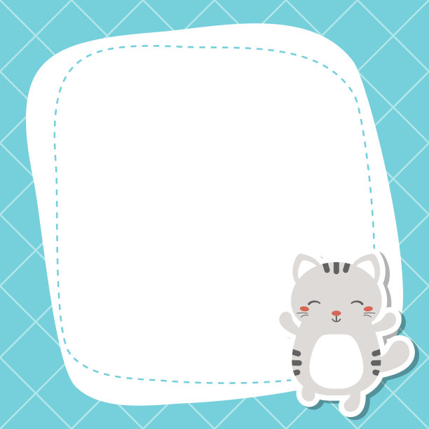 贺卡和可爱的猫。图片下载