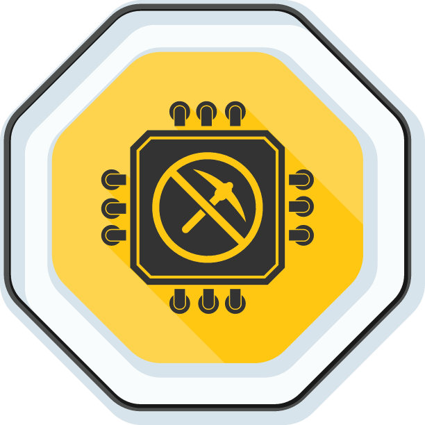 没有处理器Minig危险标志说明图片下载