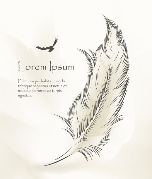 用会飞的鸟写旧羽毛画图片下载