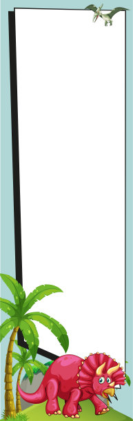 旗帜模板与三角龙图片下载