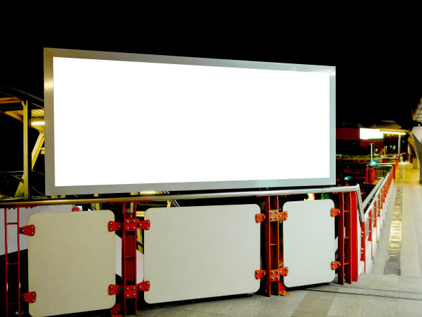 火车站的空白广告牌图片下载