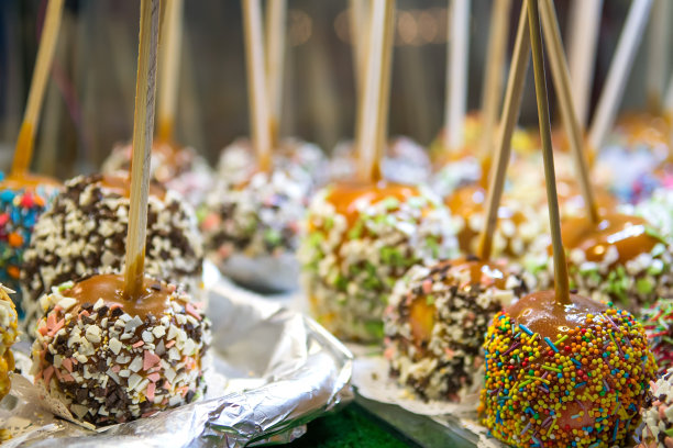 巧克力裹爱苹果素材图片